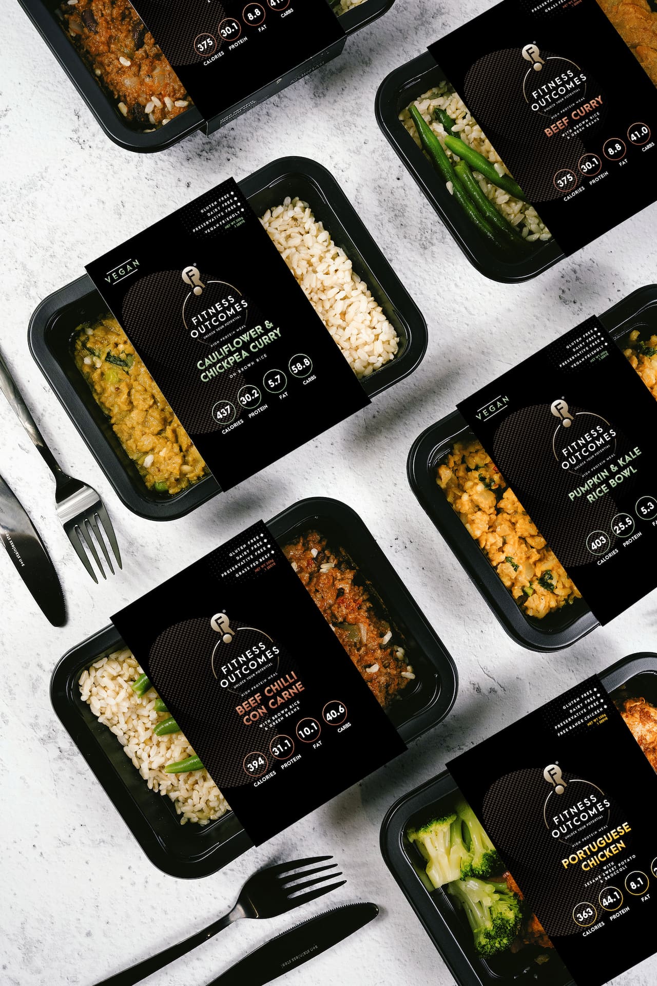 Fitness Outcomes Food Sleeve Packaging Design by Spacey Studios