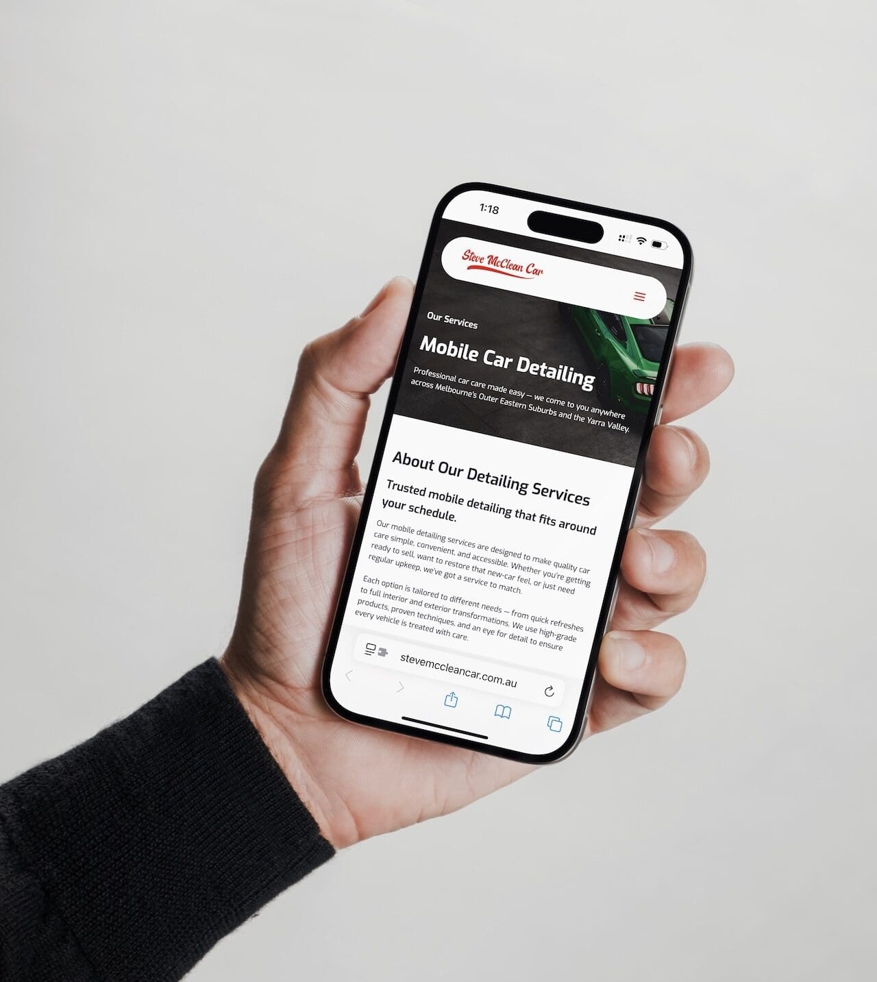 Steve McClean Car Detailing Website Development by Spacey Studios