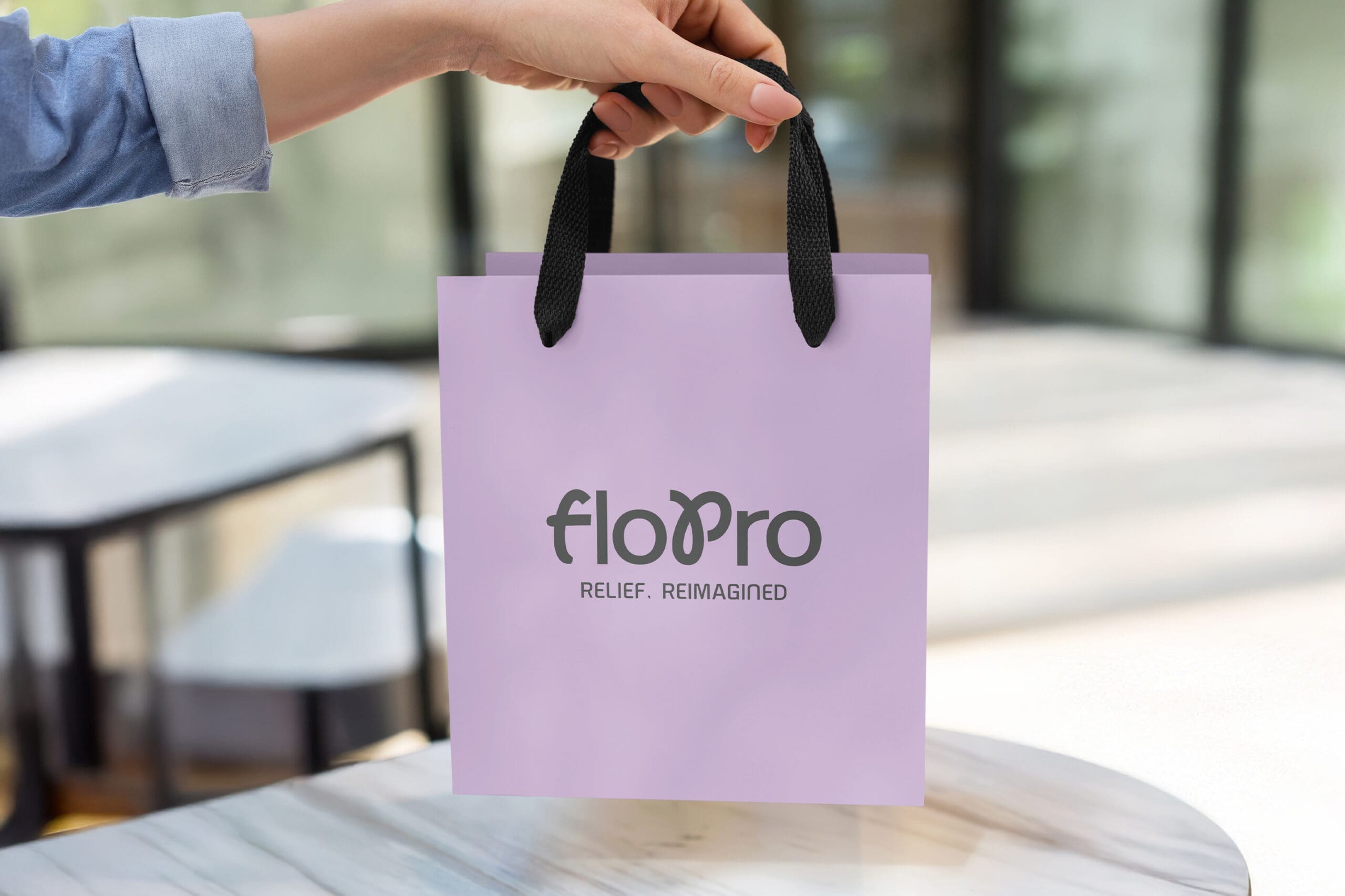 Shopping Bag, FloPro Brand Identity Design by Spacey Studios
