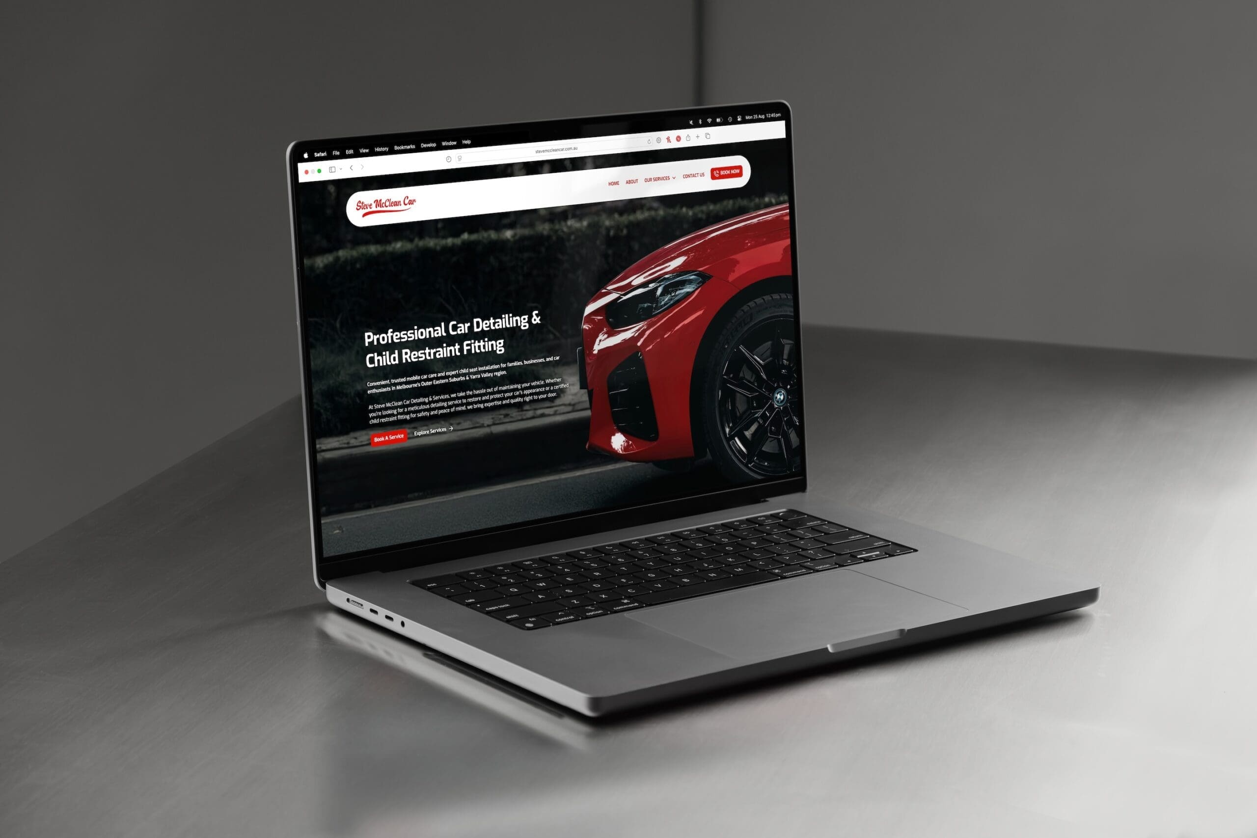 Steve McClean Car Detailing Website Development by Spacey Studios
