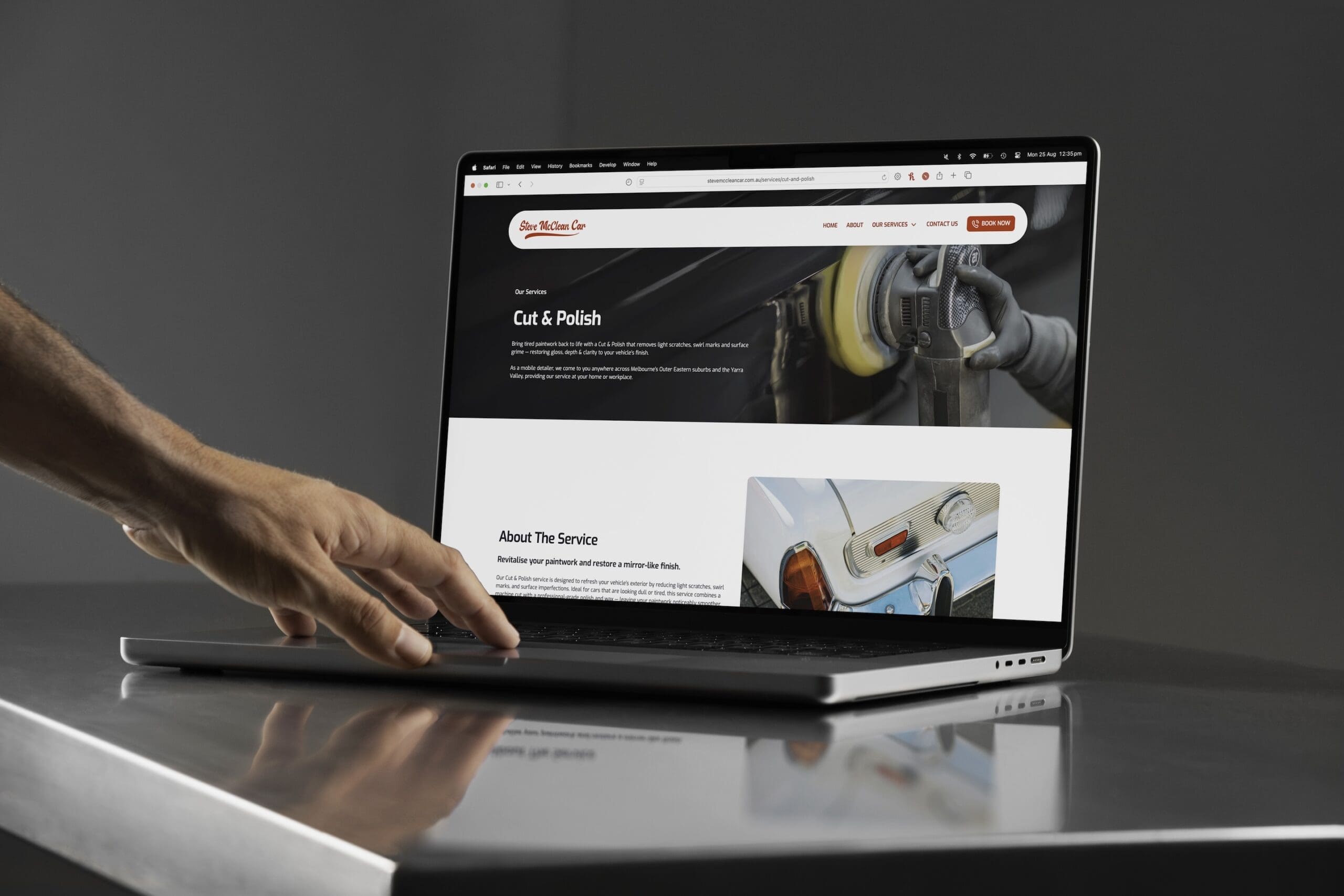 Steve McClean Car Detailing Website Development by Spacey Studios