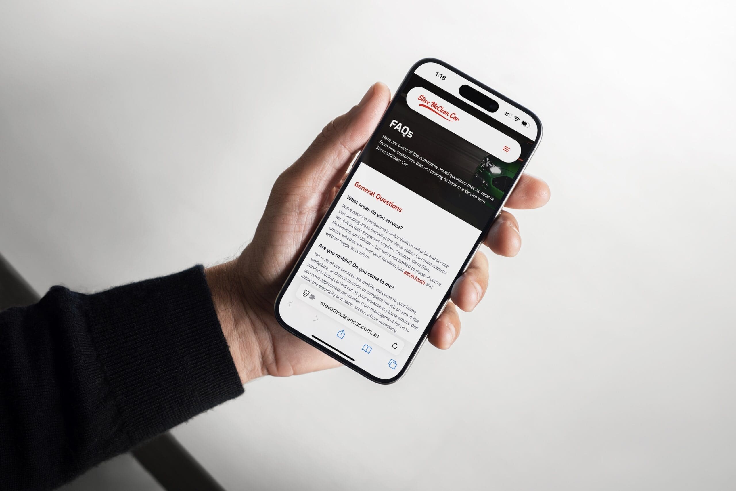 Steve McClean Car Detailing Website Development by Spacey Studios