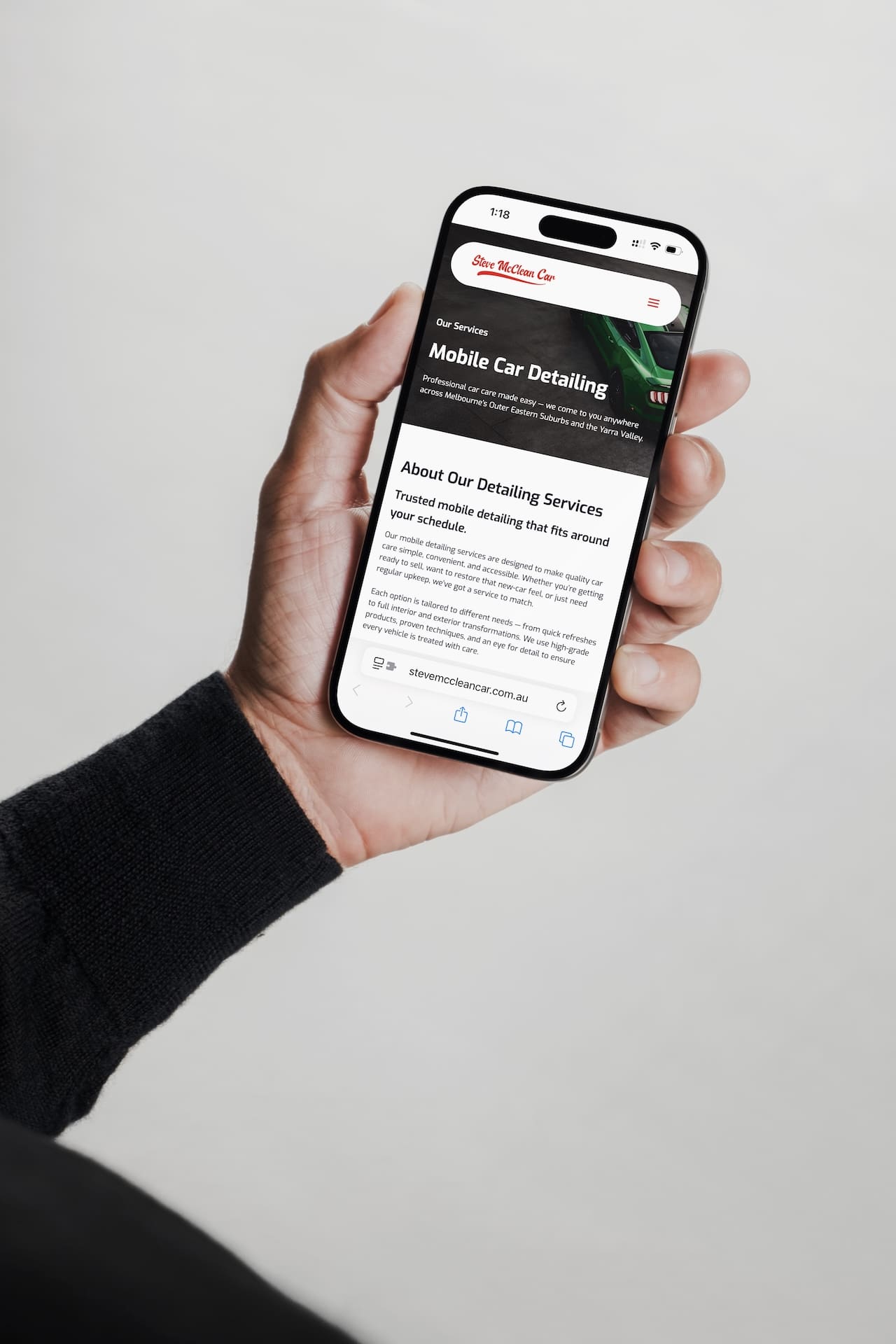 Steve McClean Car Detailing Website Development by Spacey Studios