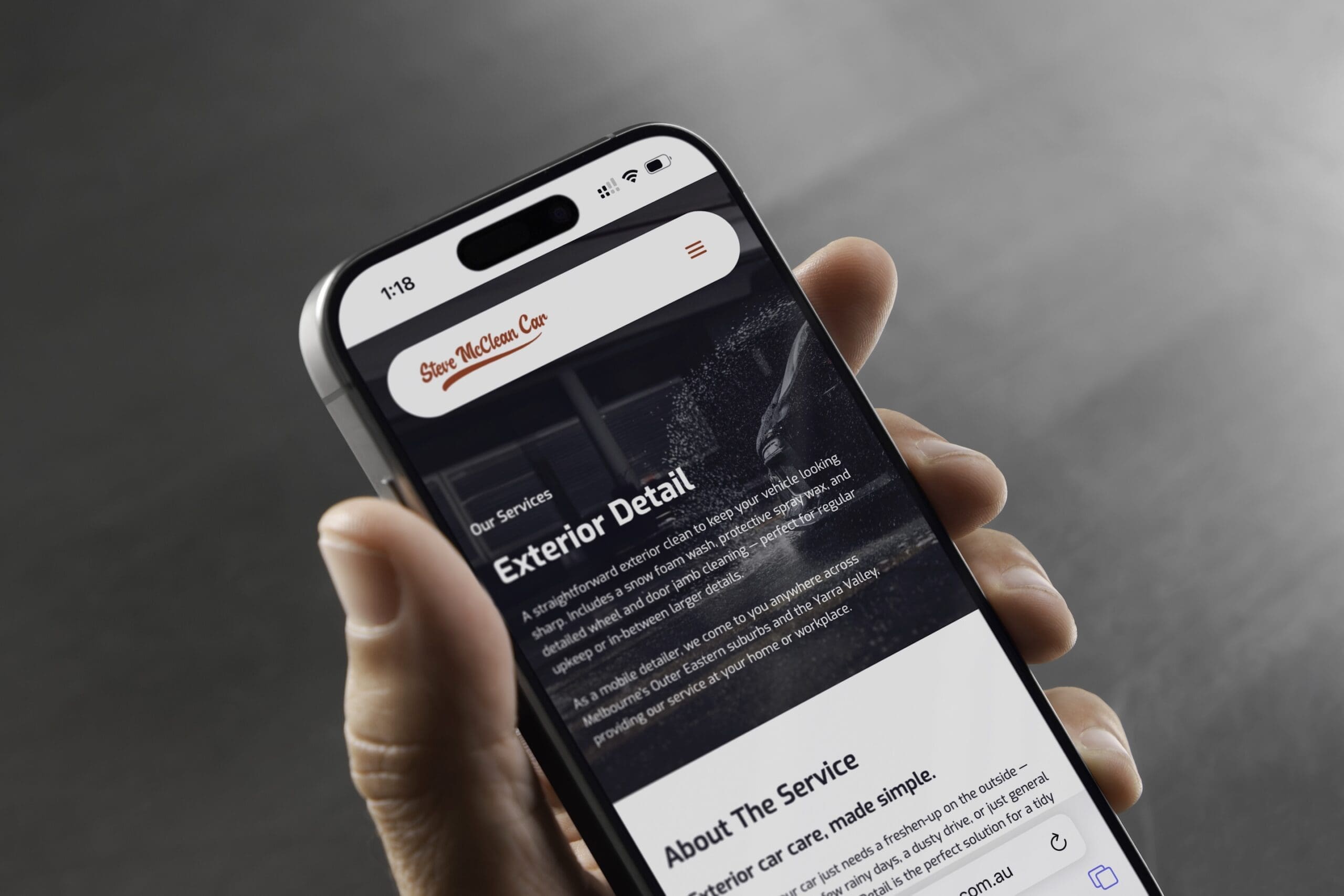 Steve McClean Car Detailing Website Development by Spacey Studios