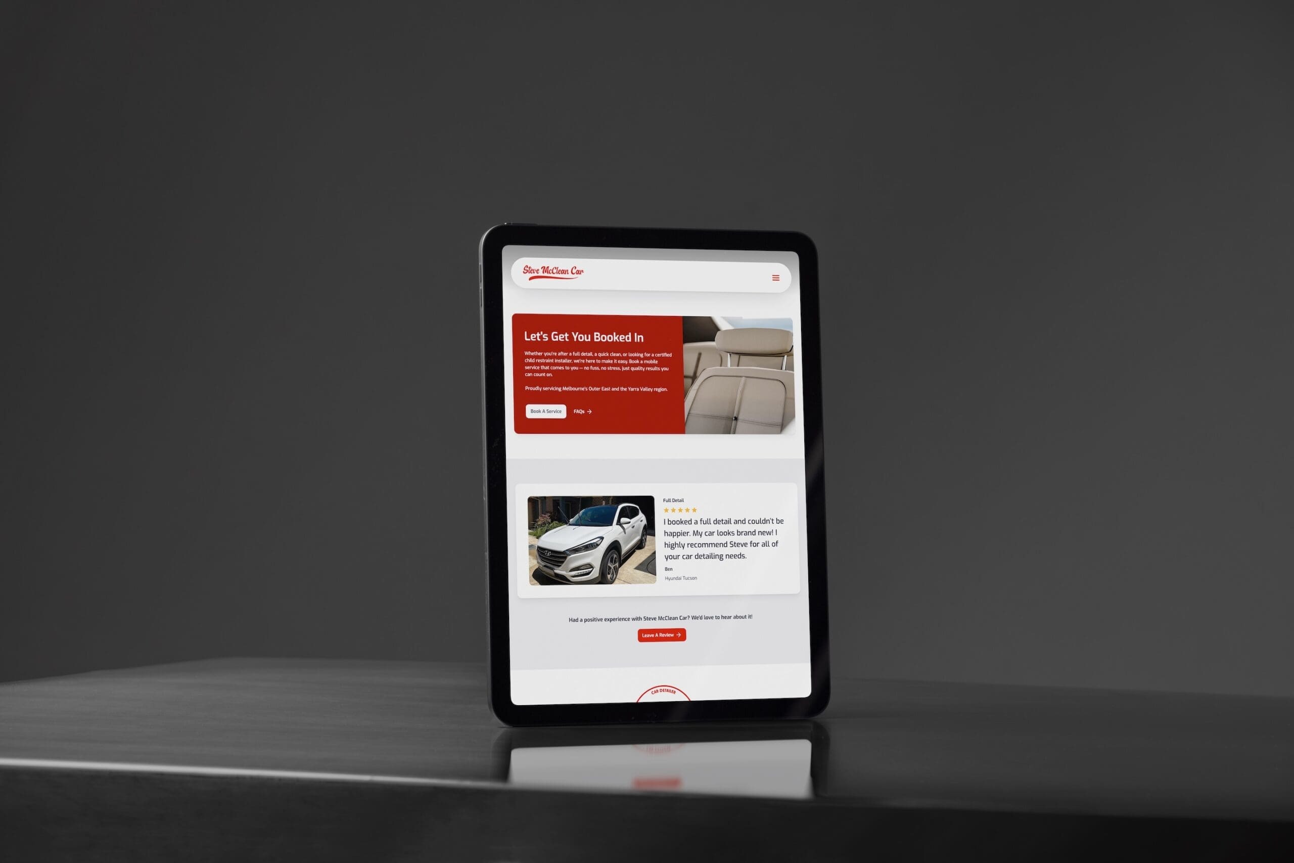 Steve McClean Car Detailing Website Development by Spacey Studios