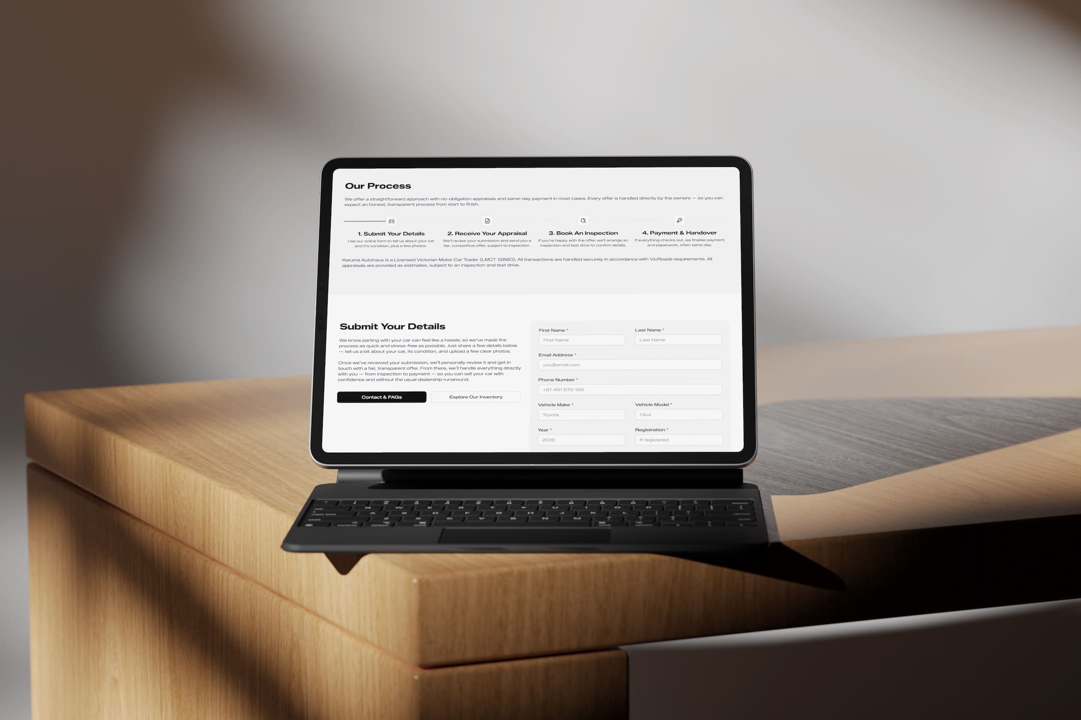 Karuma Autohaus Car Dealership Website, Designed & Developed by Spacey Studios